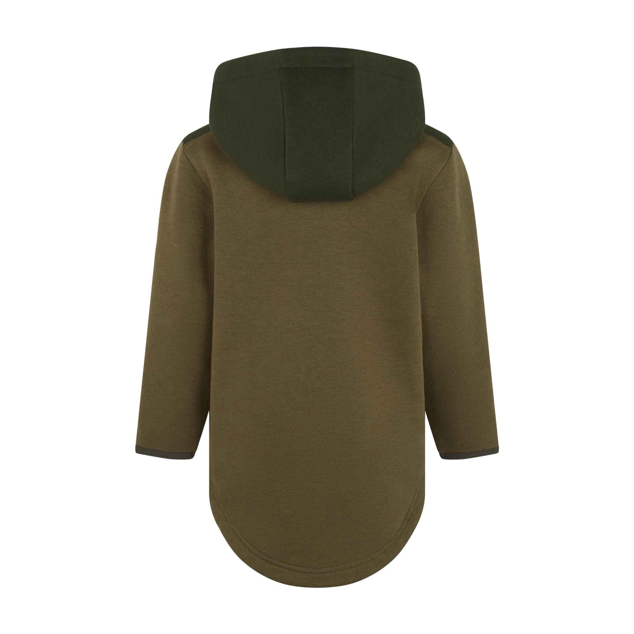 Kids Ridgeline Northern Pines Fleece Hoodie - Olive Mix - Rear