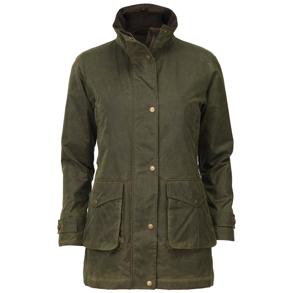Laksen Ashley Women's Waxed Coat - Forest Green