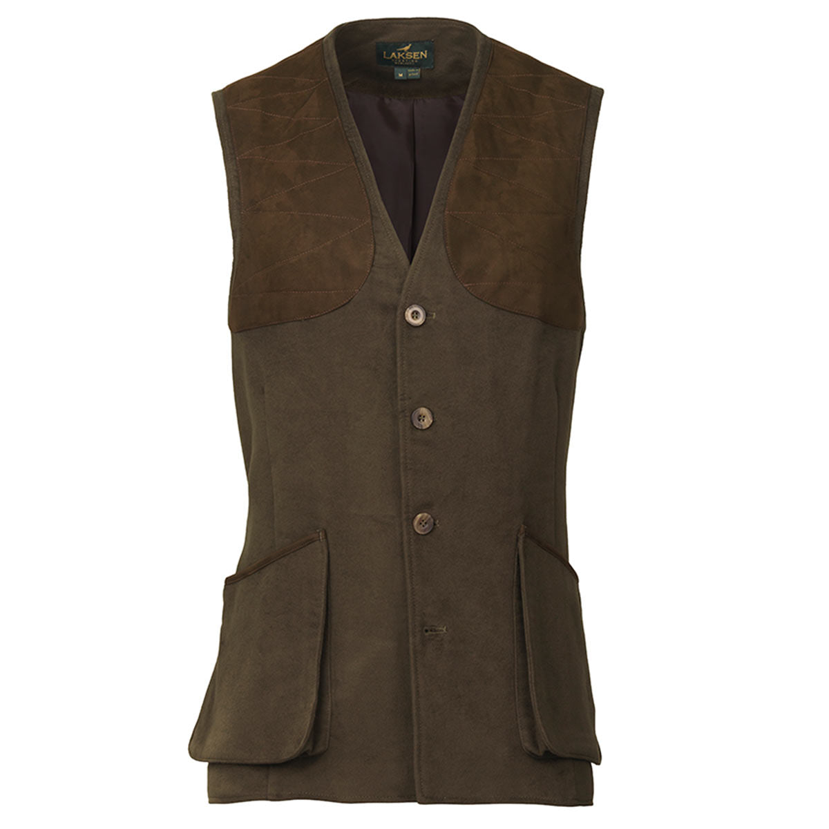 Laksen Belgravia Moleskin Leith Shooting Vest - Loden