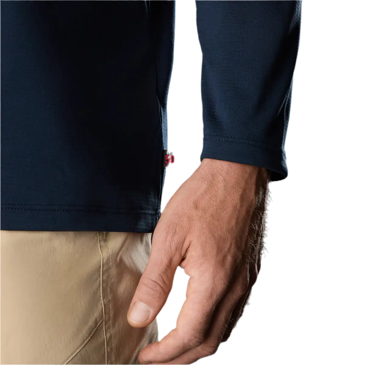 Musto Men’s Evo Crew Sunblock Hoodie Navy- cuff detail