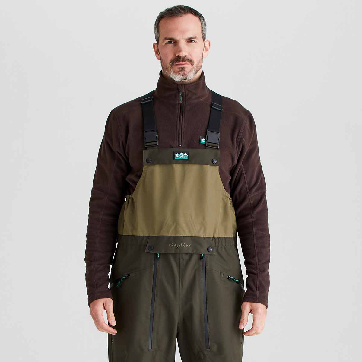 Ridgeline mens Agri Pro Bib and Brace - Deep Forest 
