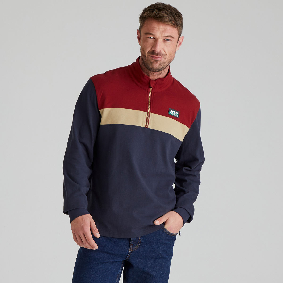 Ridgeline Backslider Rugby Top - Navy Multi