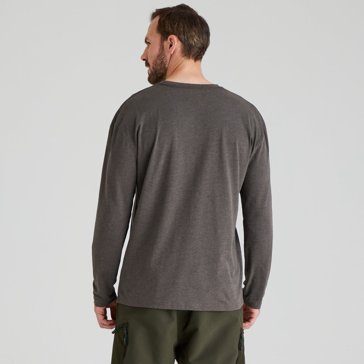 Ridgeline Baseline Top - Light Bark Marl - Rear