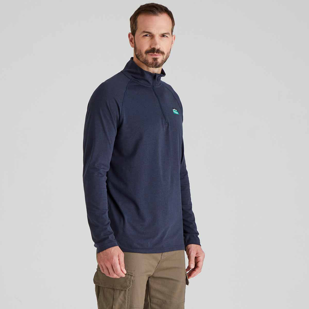 Ridgeline Baseline Pull-On Zip Top - navy