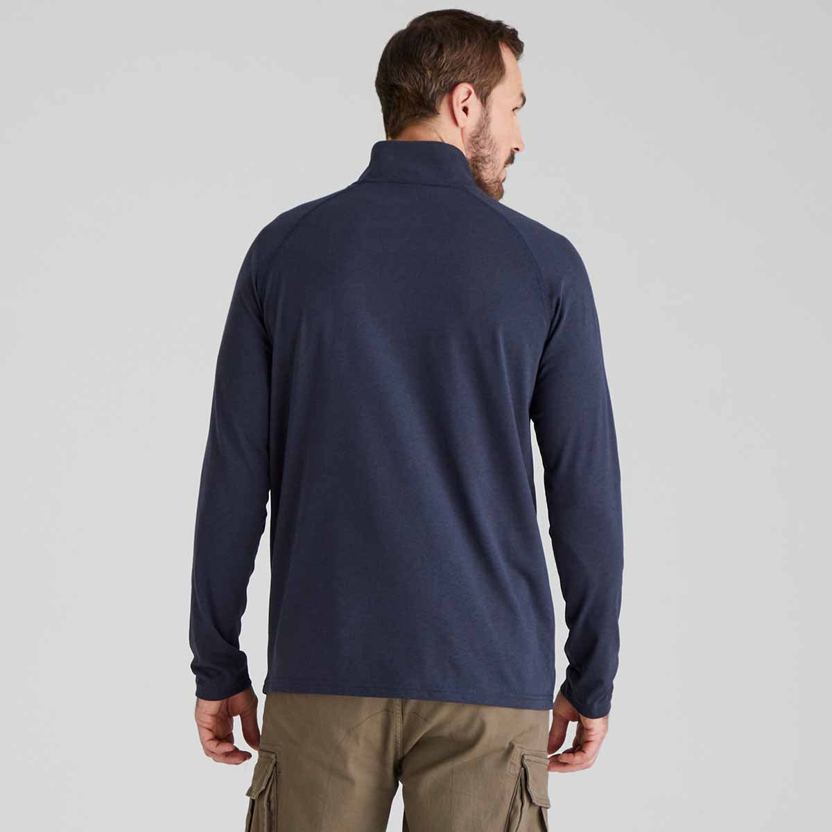 Ridgeline Baseline Pull-On Zip Top - navy - rear