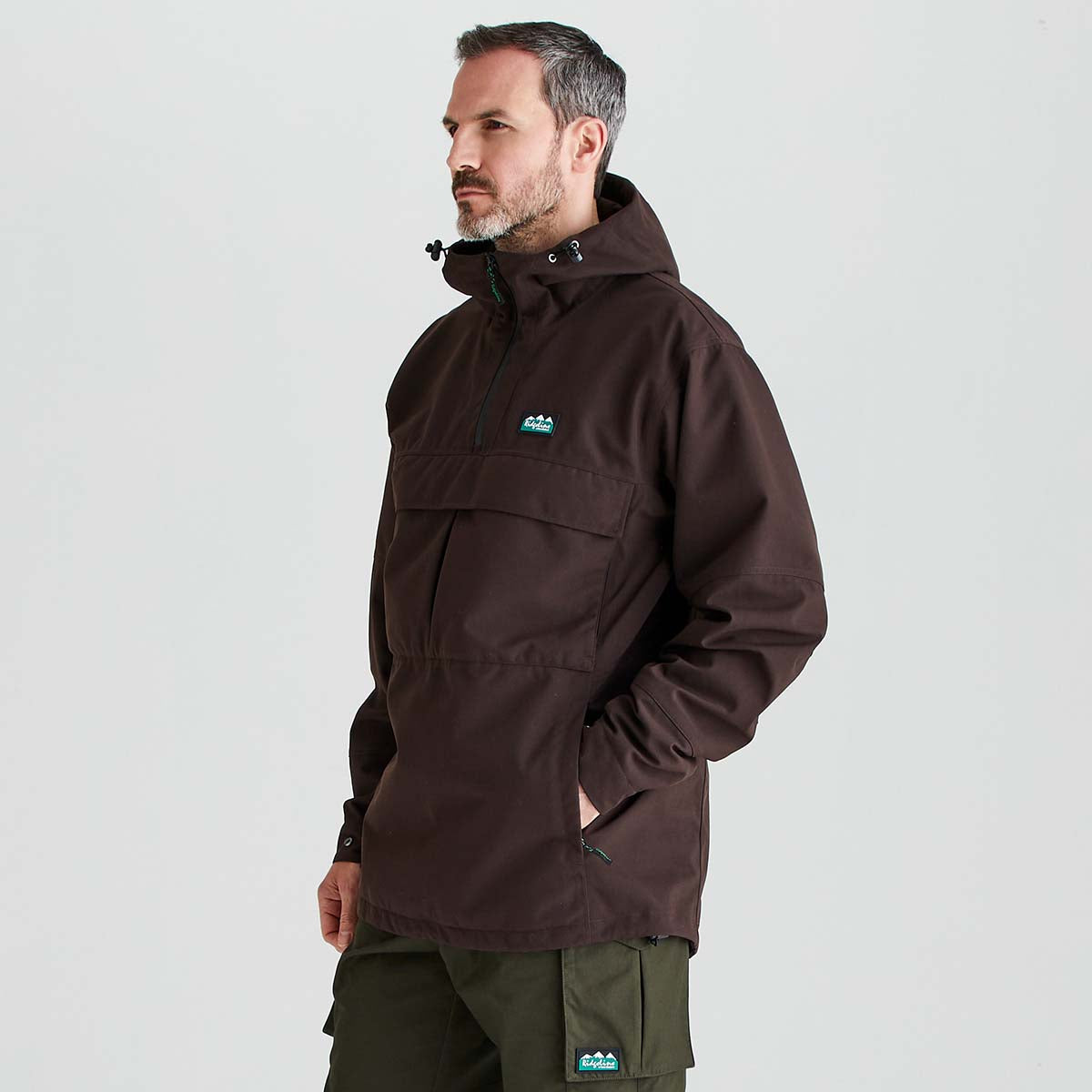 Ridgeline Men's Cambrian Smock - Deep Bark - Side