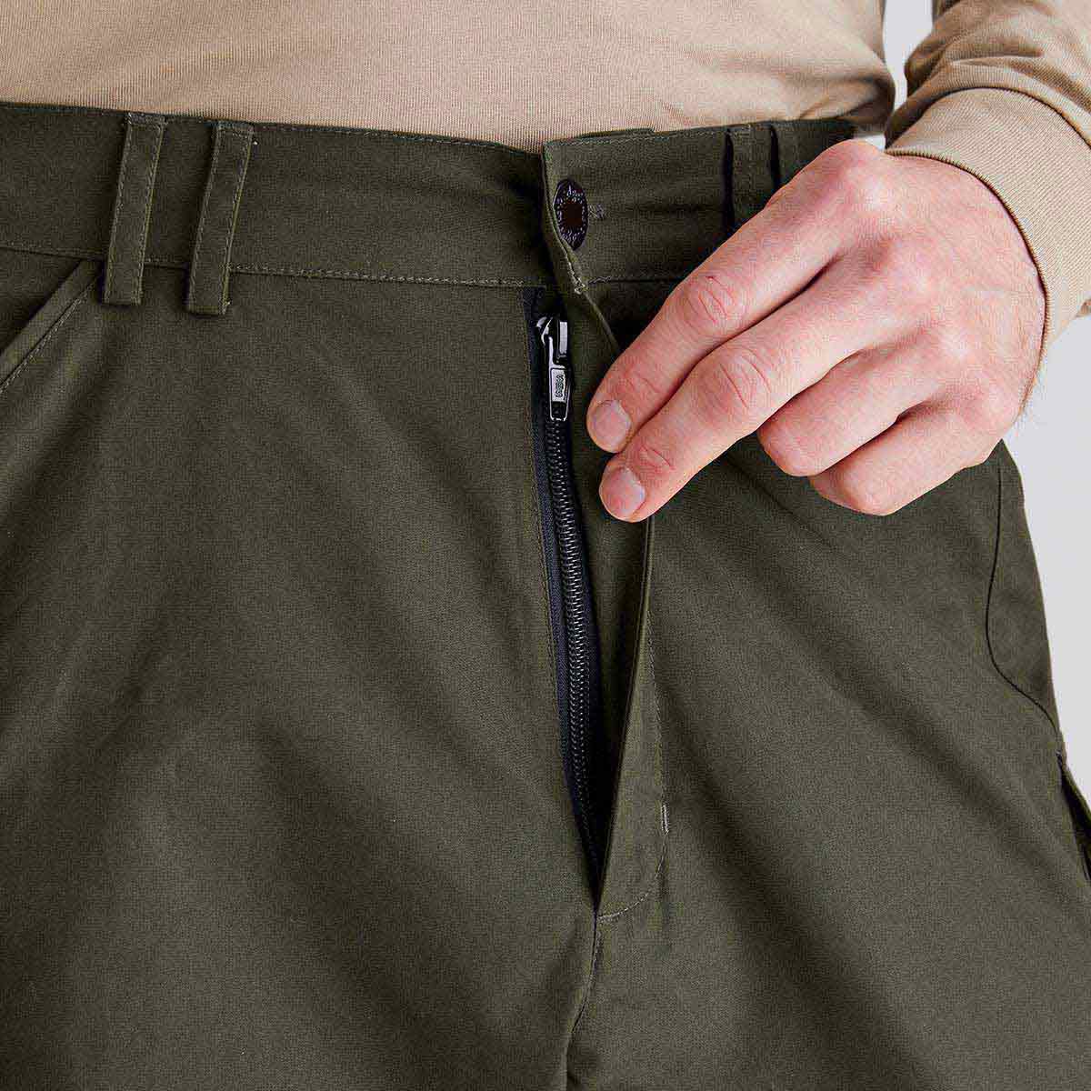 Ridgeline Men's Grafter Trousers - Deep Forest - Zip