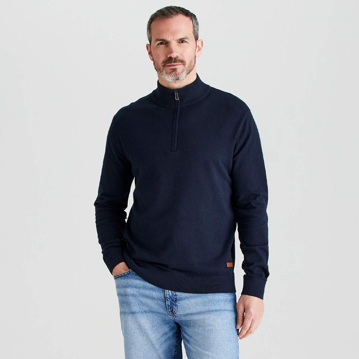 Ridgeline Men's Hartland 1/4 Zip Neck Jumper - Navy Life