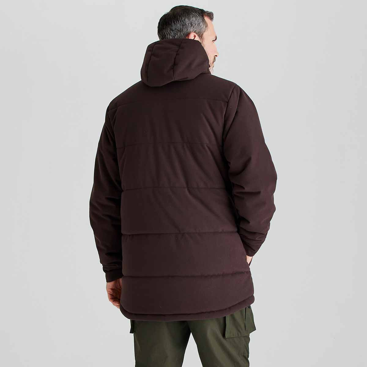 Mens Tundra Thermal Jacket - Deep Bark - Rear