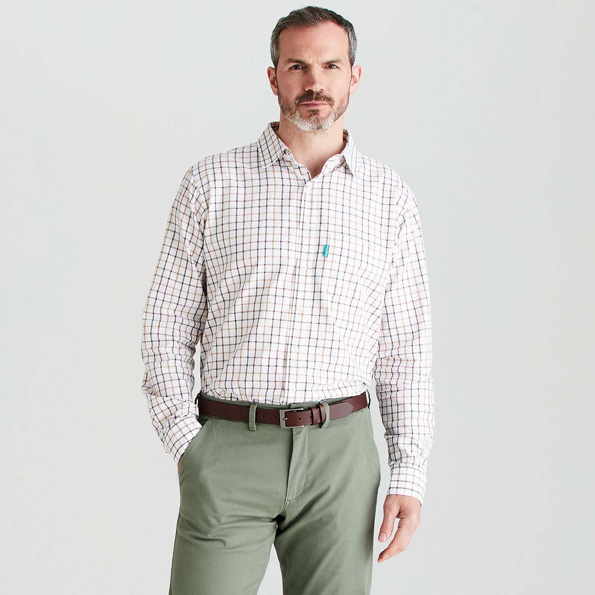Ridgeline Sedgebrook Men's Checked Shirt - Sienna/Nutmeg/Moss