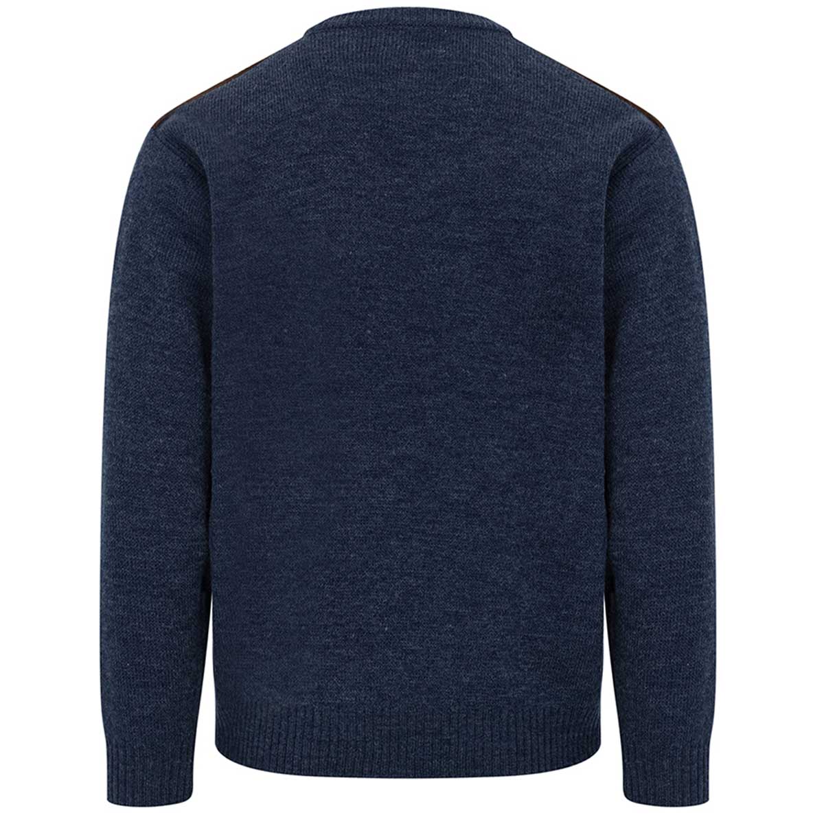 Hoggs of Fife Melrose II Crew Neck Pullover - blue rear