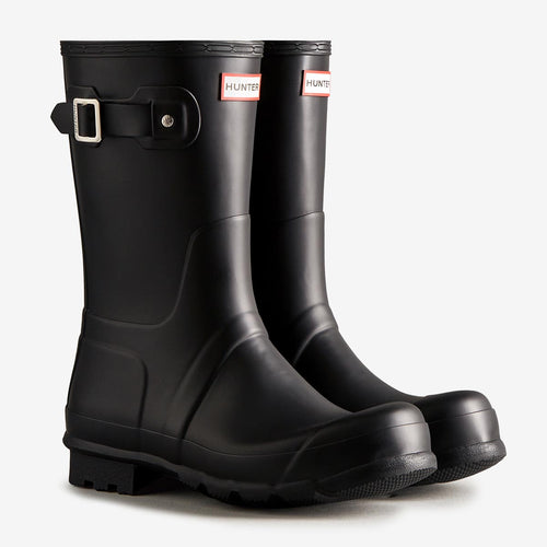 Dikamar Administrator Wellington Boots For Men - Plain Rubber, Waterproof, Slip-On, Black, Size 8 US