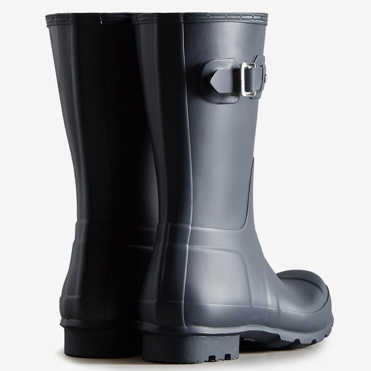 Hunter Men's Original Short Wellington Boots - Hunter Navy - Rear