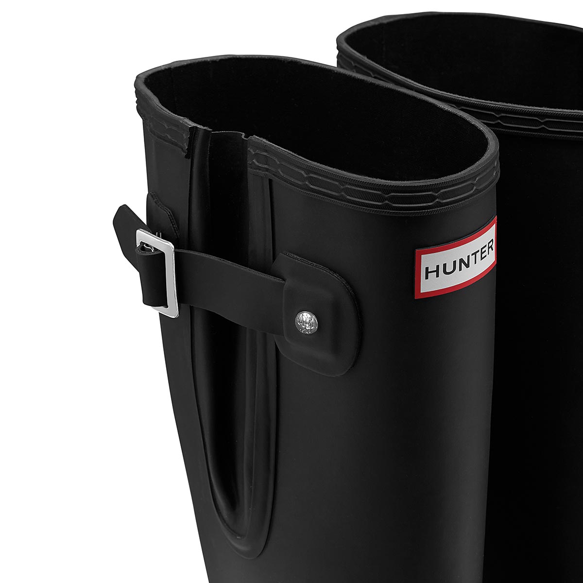 Hunter Men's Original Tall Side Adjustable Wellington Boots - Black - Detail