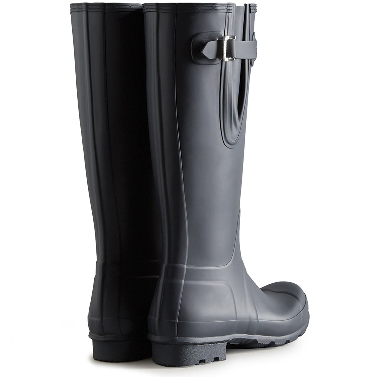 Hunter Men's Original Tall Side Adjustable Wellington Boots - Hunter Navy - Rear