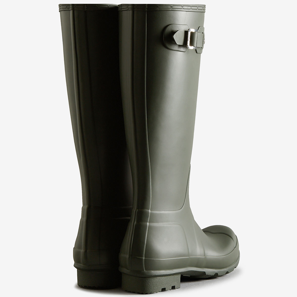 Hunter Men's Original Tall Wellington Boots - Dark Olive - Rear