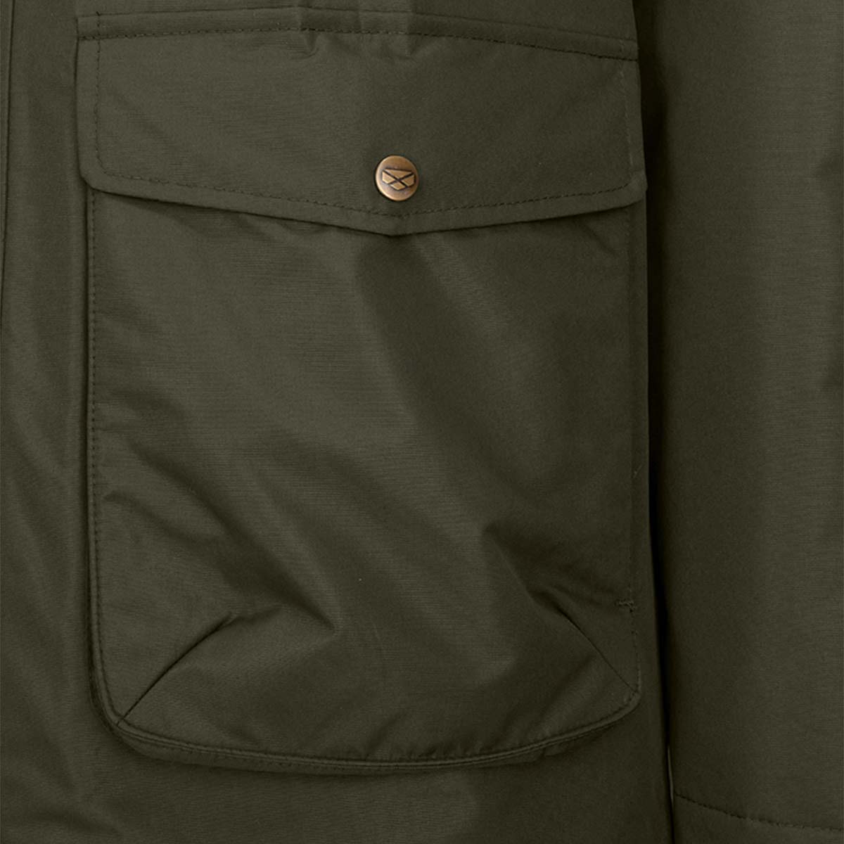 Hoggs of Fife Mens Walker Waterproof Coat - Fern Green - Pocket