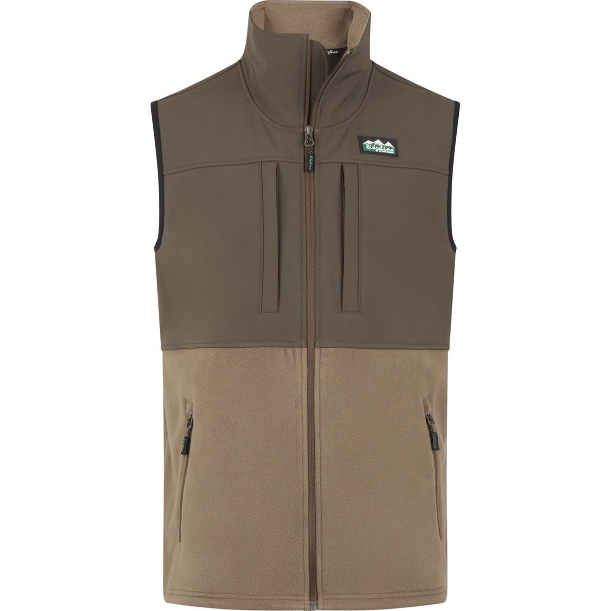 Ridgeline Hybrid Fleece Vest - bark/light bark