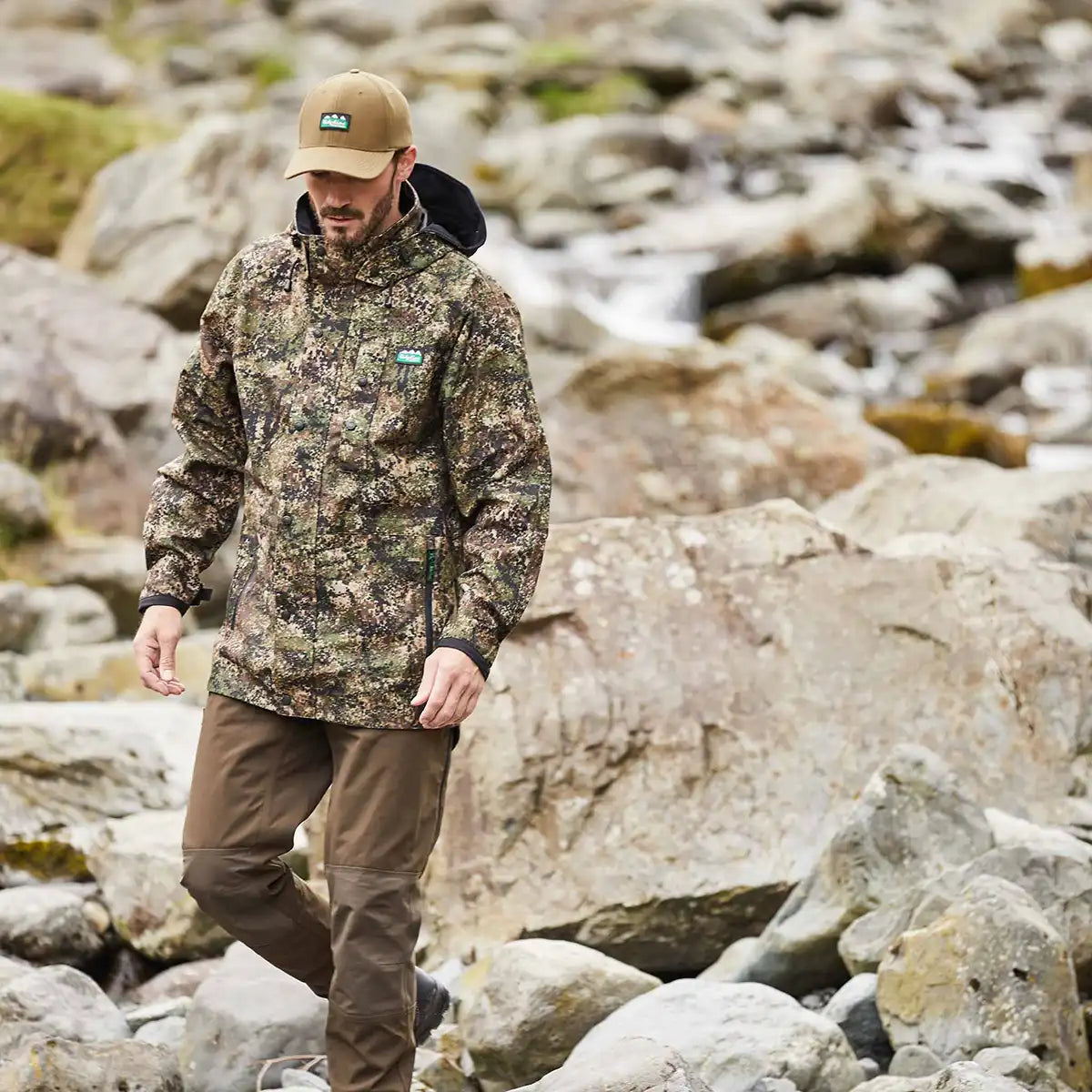 Ridgeline Monsoon Classic Jacket in Camo - lifestyle