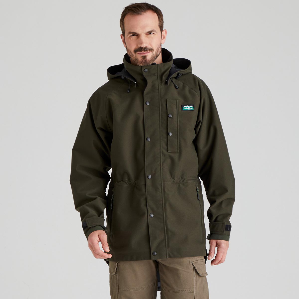 Ridgeline Men;s Monsoon Classic Jacket - Deep Forest - Front