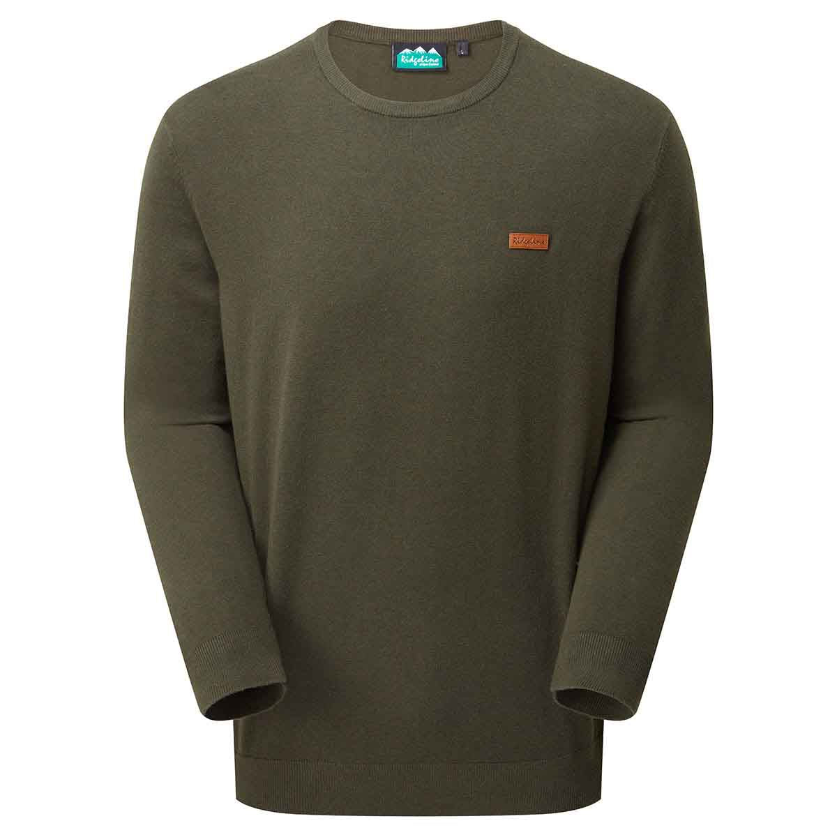 Ridgeline Men's Hartland Crew Neck Jumper - Deep Forest