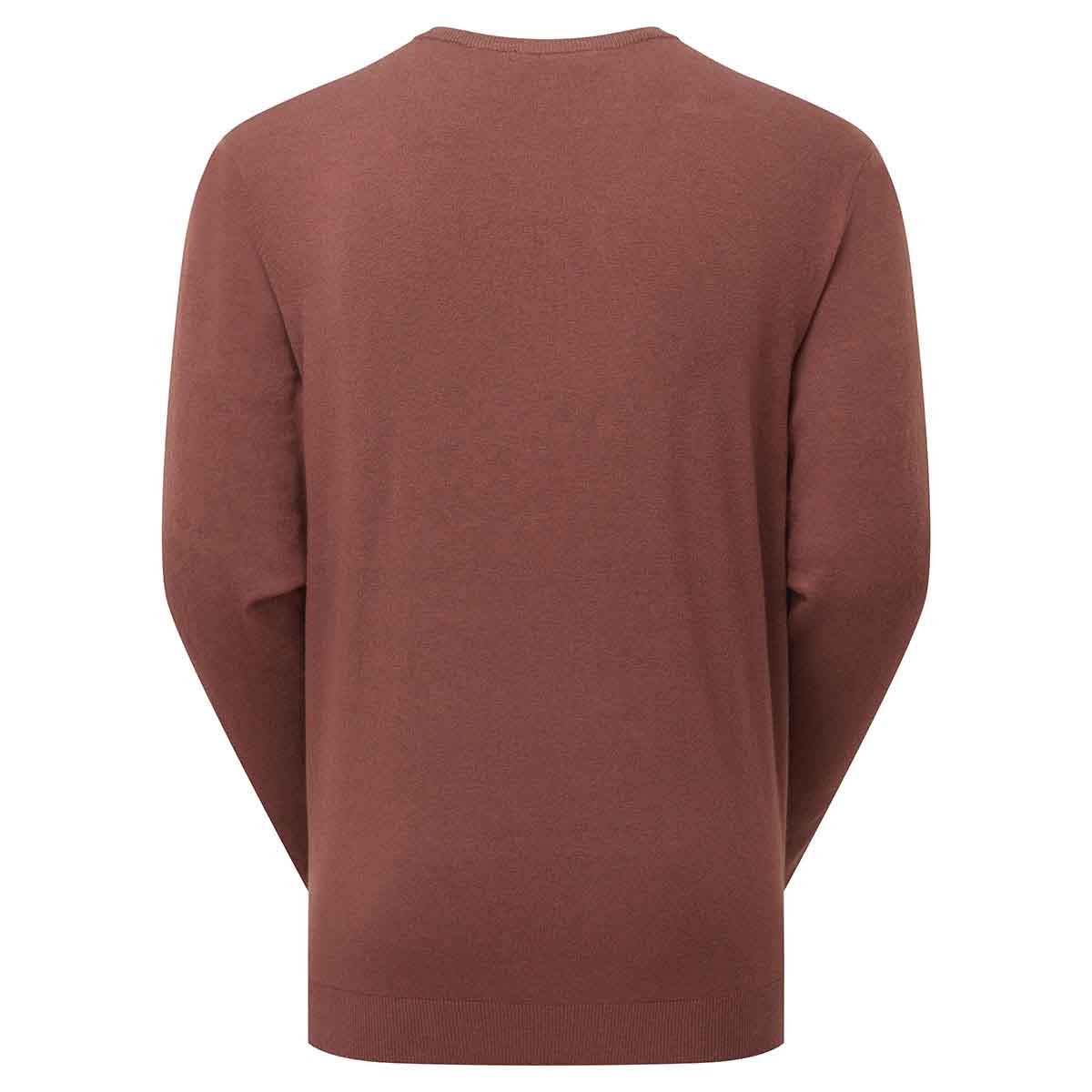 Ridgeline Men's Hartland Crew Neck Jumper - Oxblood Rear