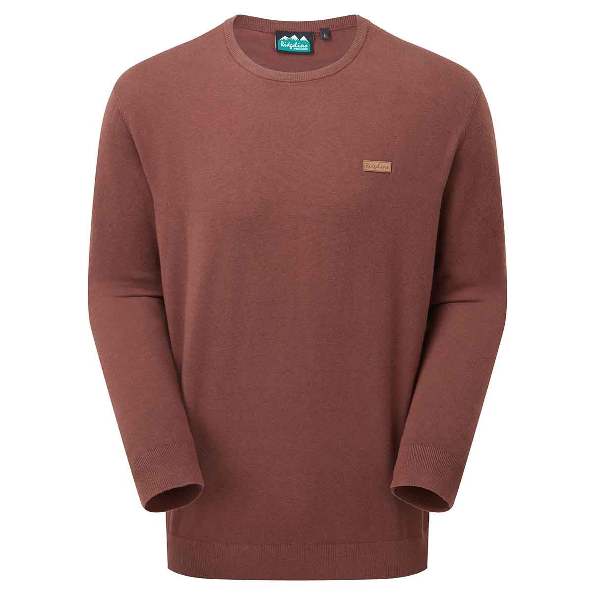 Ridgeline Men's Hartland Crew Neck Jumper - Oxblood