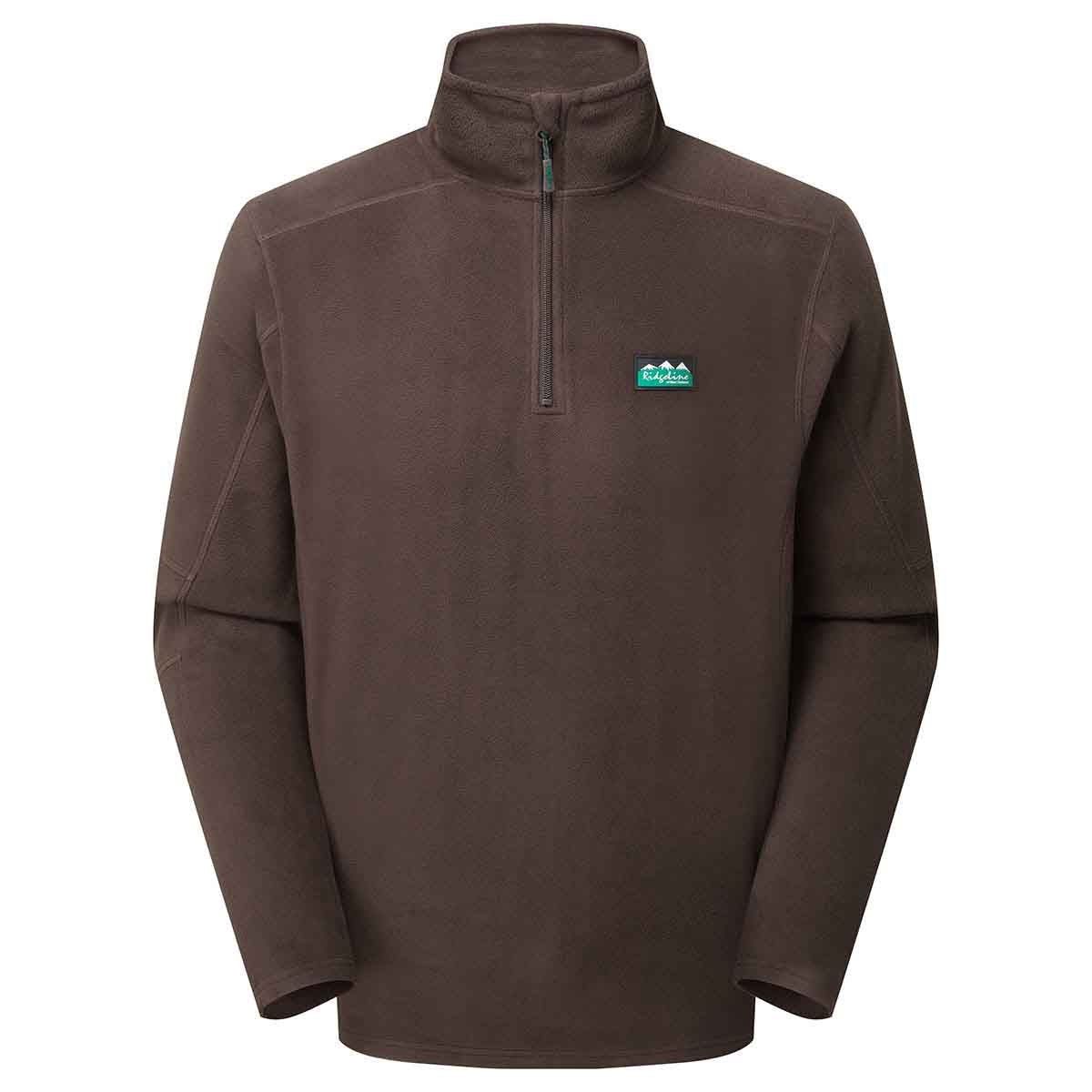 Ridgeline Narvik Men's Fleece Pullover - Deep Bark