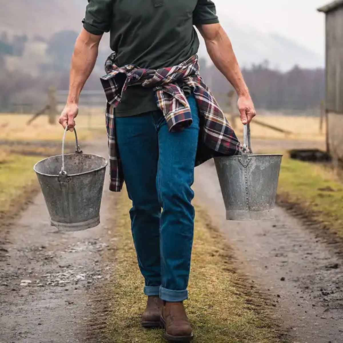 Hoggs of Fife Clyde Comfort Denim Jeans - Indigo Denim - Worn By Model