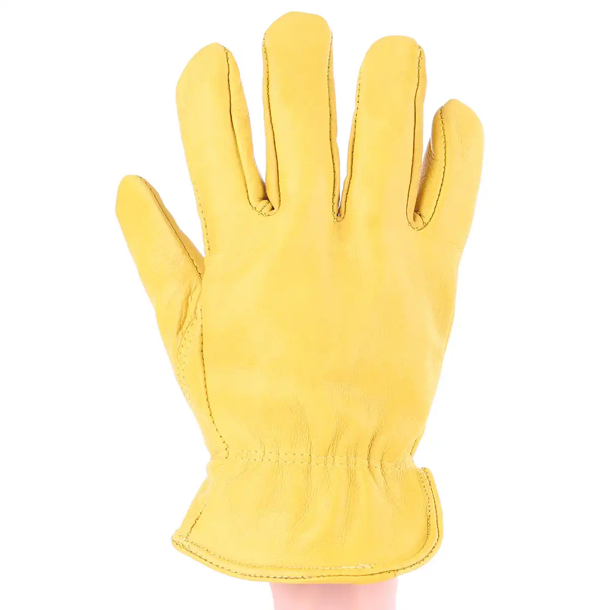 Perf Atlas Superior Soft Grain Leather Gloves - Right Glove - Top - Gold