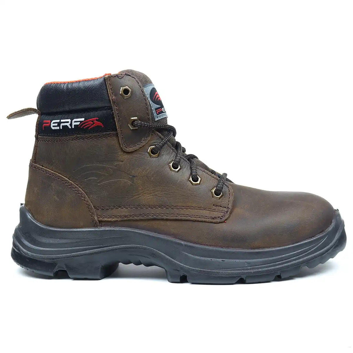 Perf Bencorr Pro Safety Derby Boot - Left Boot - Left Side - Brown