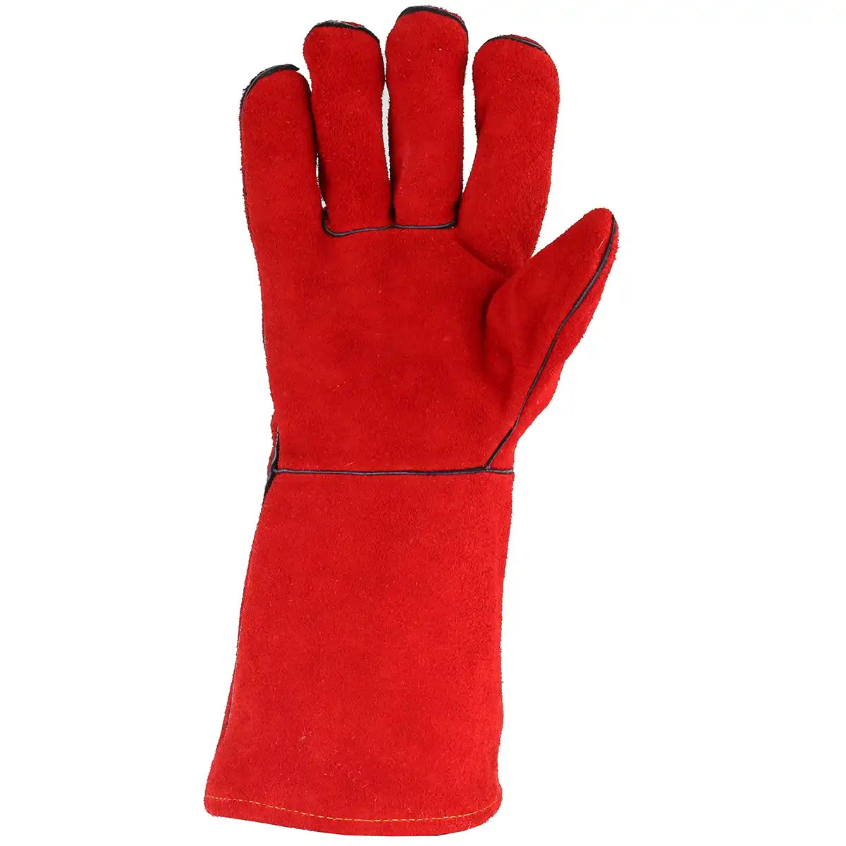Perf Tempest Superior Welders Gauntlet Gloves - Right Glove - Palm - Red