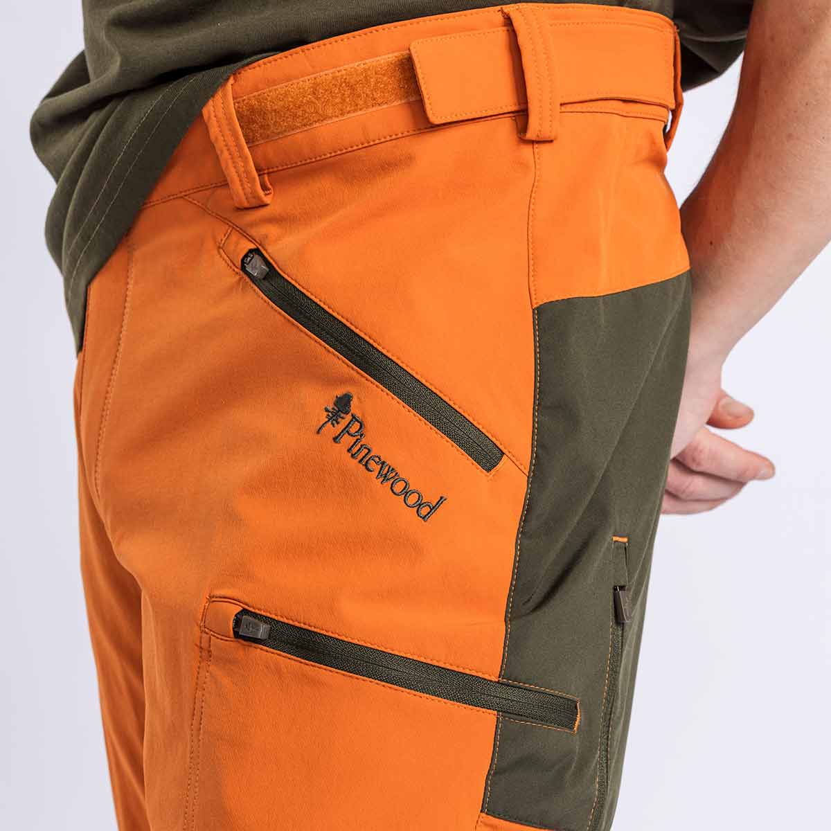 Pinewood Abisko Brenton Trousers - Bright Orange - Pocket