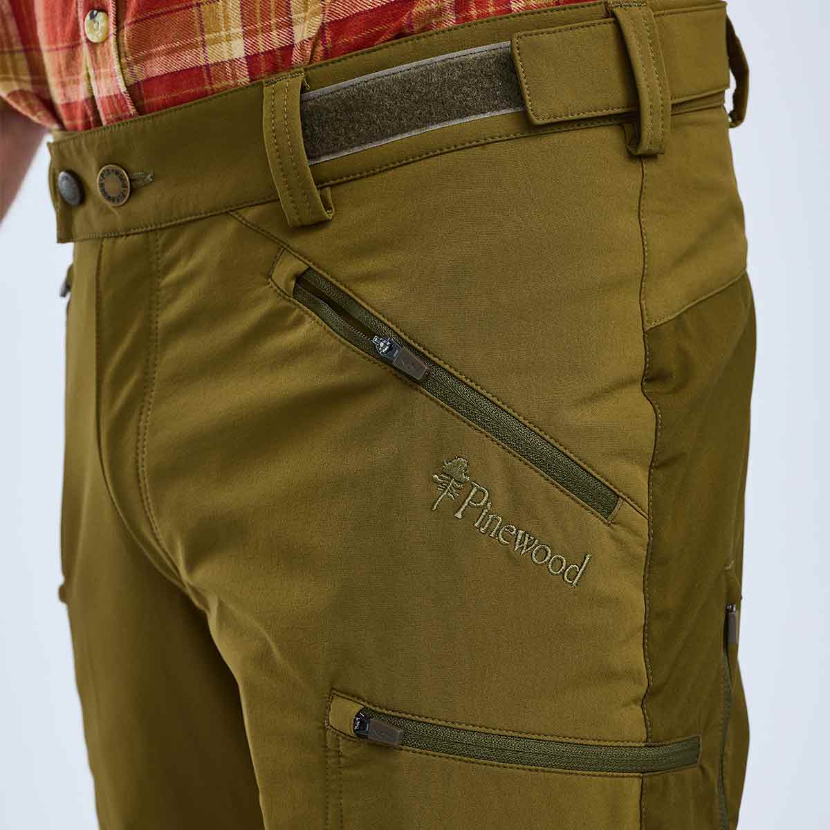 Pinewood Abisko Brenton Trousers - Olive Green - Zips