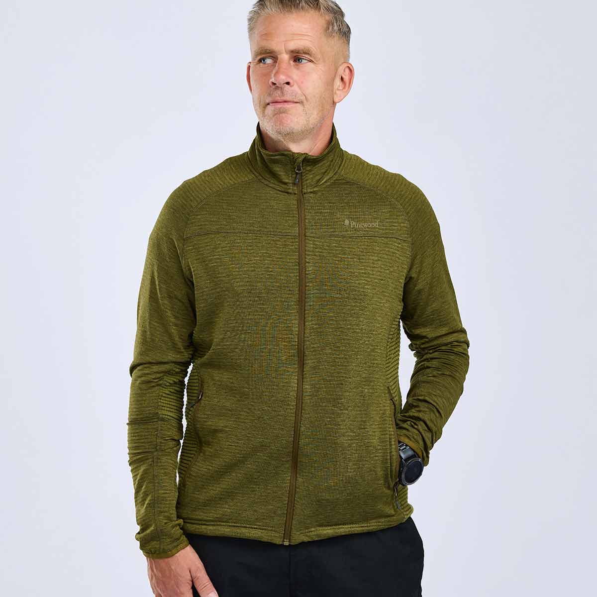 Pinewood Abisko Fleece Jacket - Olive Green