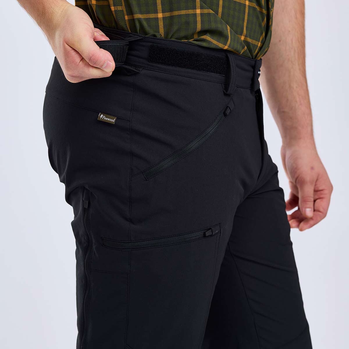 Pinewood Abisko Light Stretch Trousers Black - Waistband