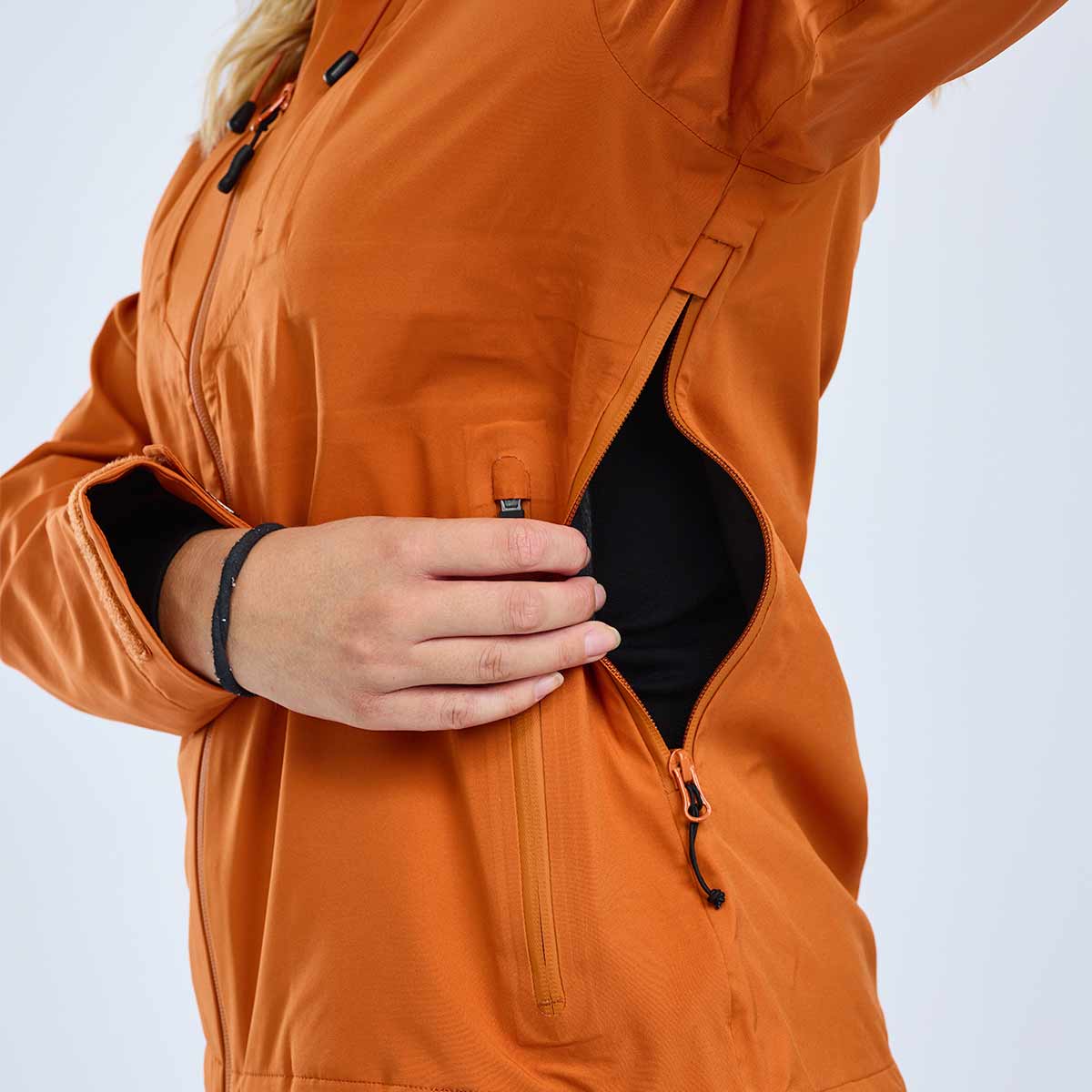 Pinewood Abisko Women's 3L Jacket - Burnt Orange - Pocket