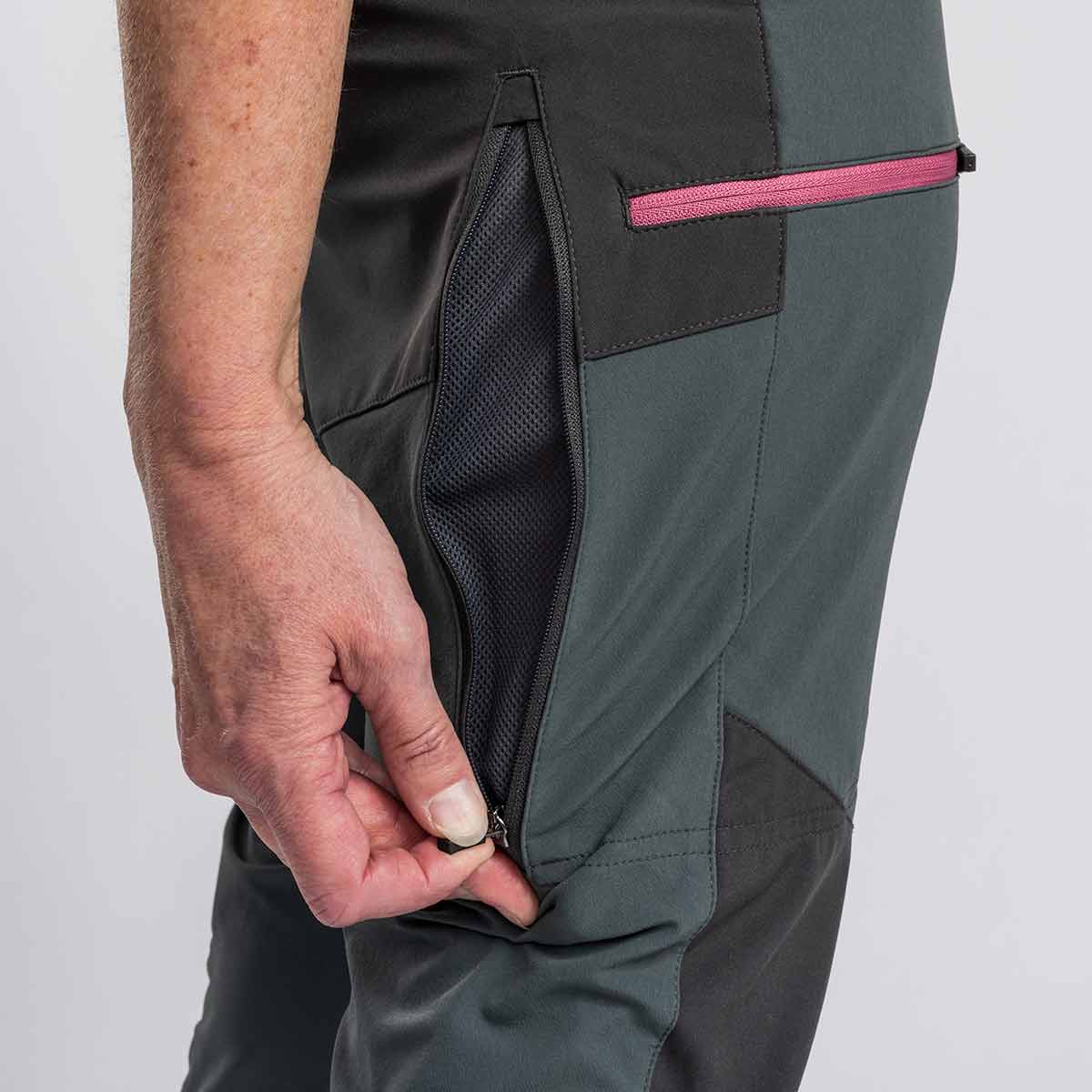 Pinewood Abisko Women's Brenton Trousers - Urban Grey/Dark Anthracite - Vents