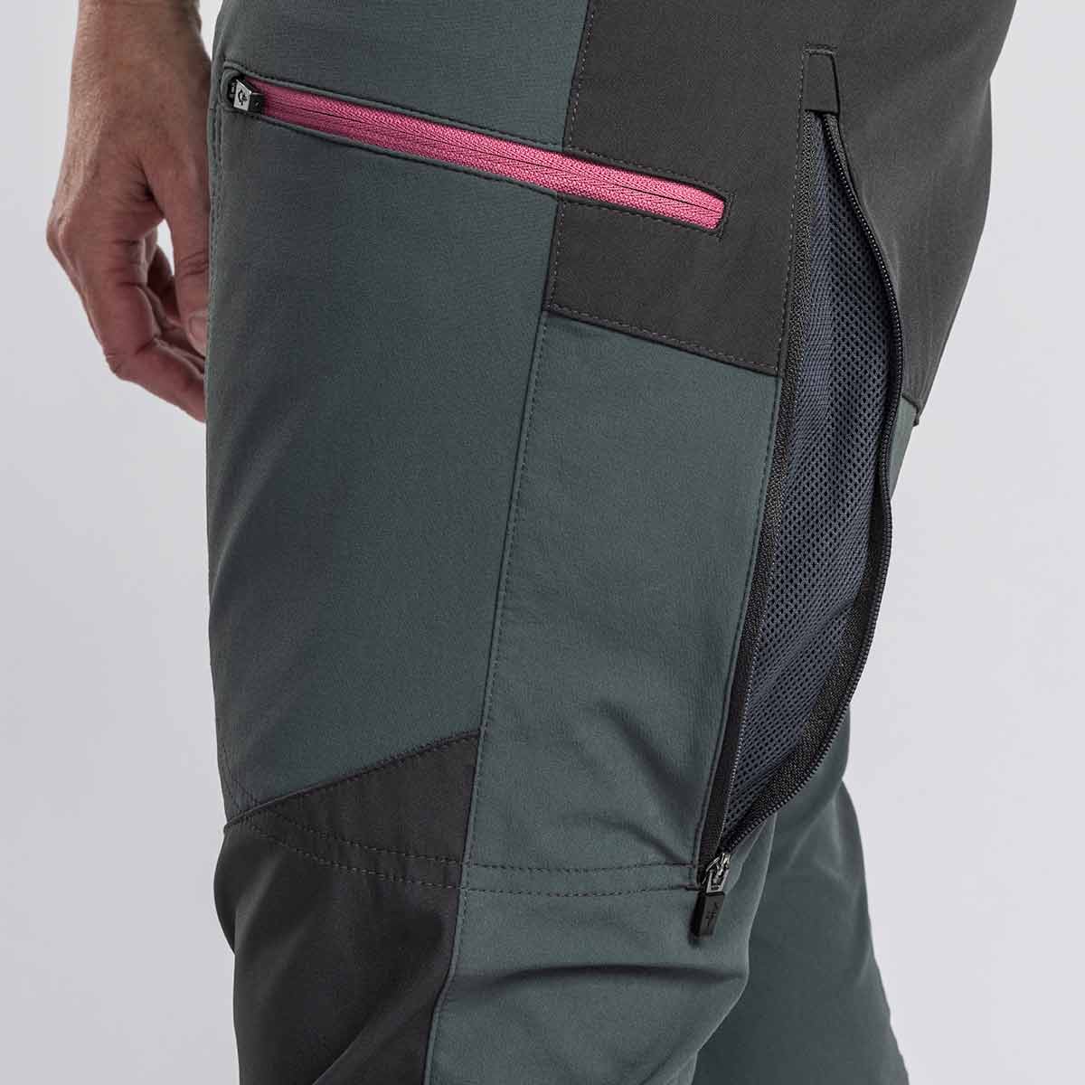 Pinewood Abisko Women's Brenton Trousers - Urban Grey/Dark Anthracite - Vent