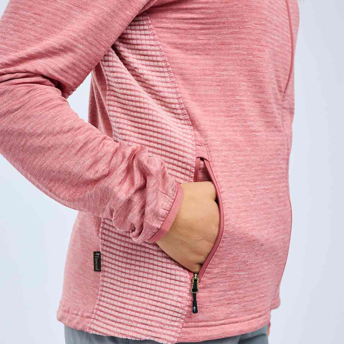 Pinewood Abisko Women's Fleece Jacket - Dusty Pink - Pocket
