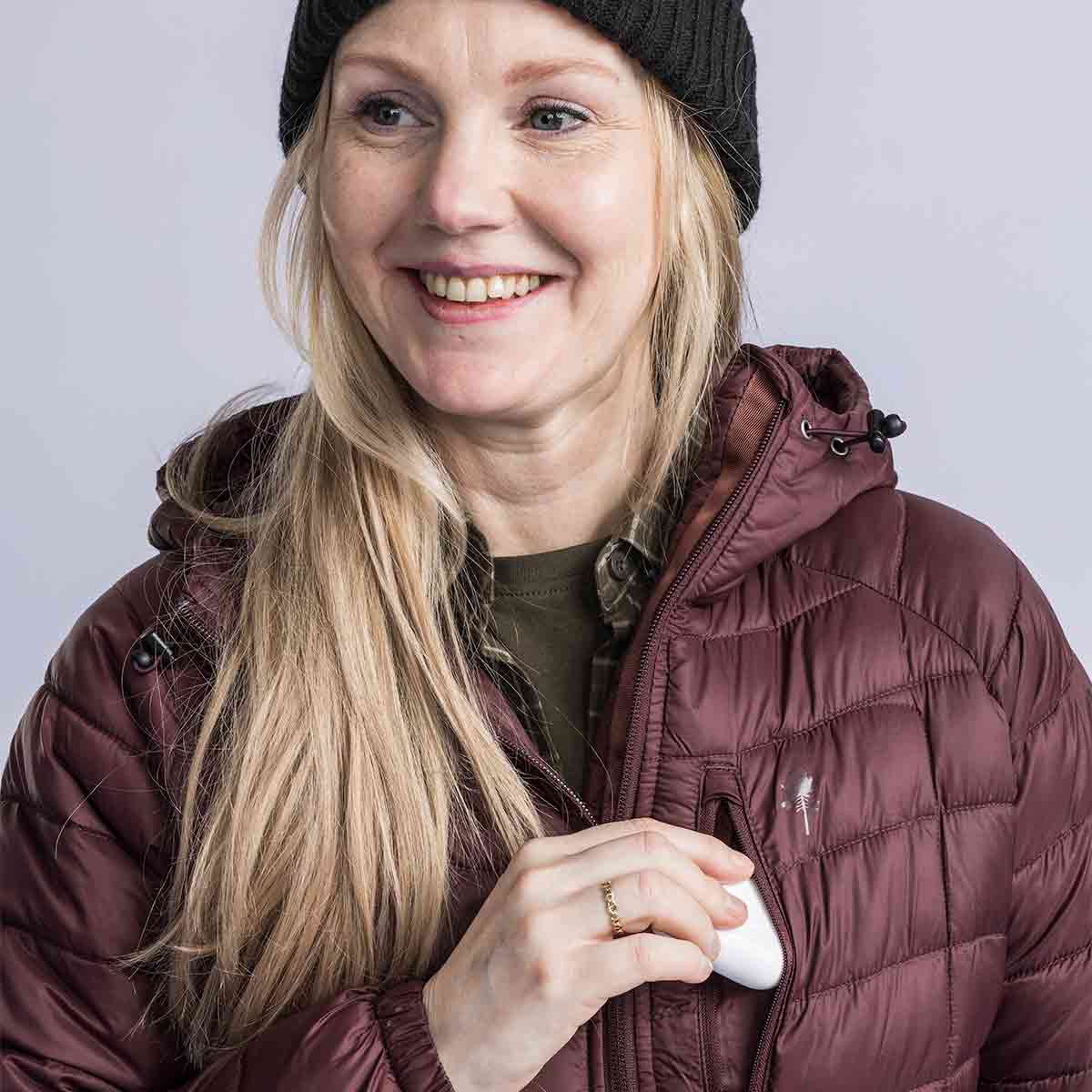Pinewood Abisko Women's Insulation Jacket - Earth Plum - Chest Pocket