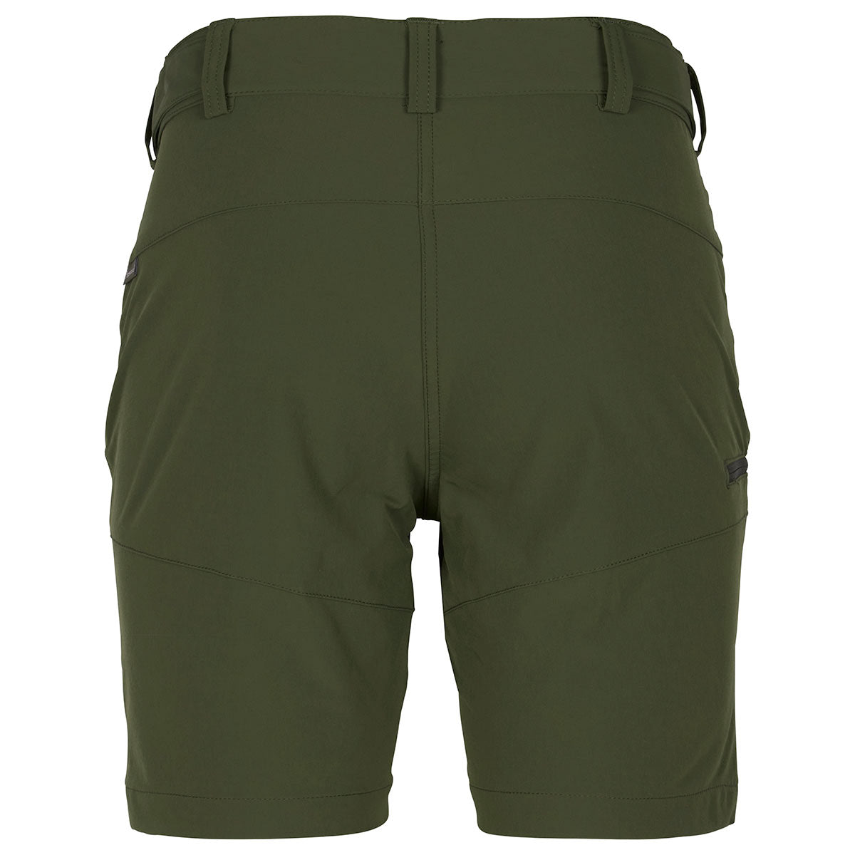 Pinewood Abisko Women's Light Stretch Shorts - Moss Greeen - Rear