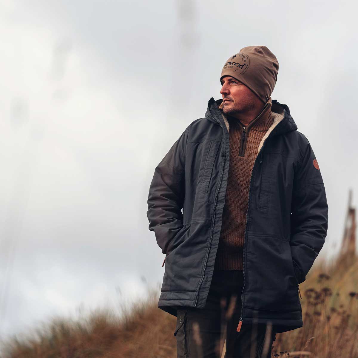 Pinewood Finnveden Winter Jacket - Dark Anthracite - Model