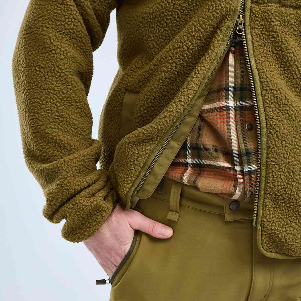 Pinewood Forest Pile Fleece Jacket - YKK Zip