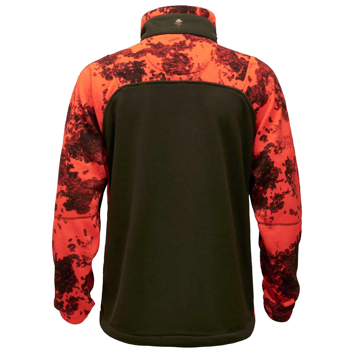 Pinewood Furudal Hunters Camou Fleece Jacket - Strata Blaze/Hunting Green - Rear