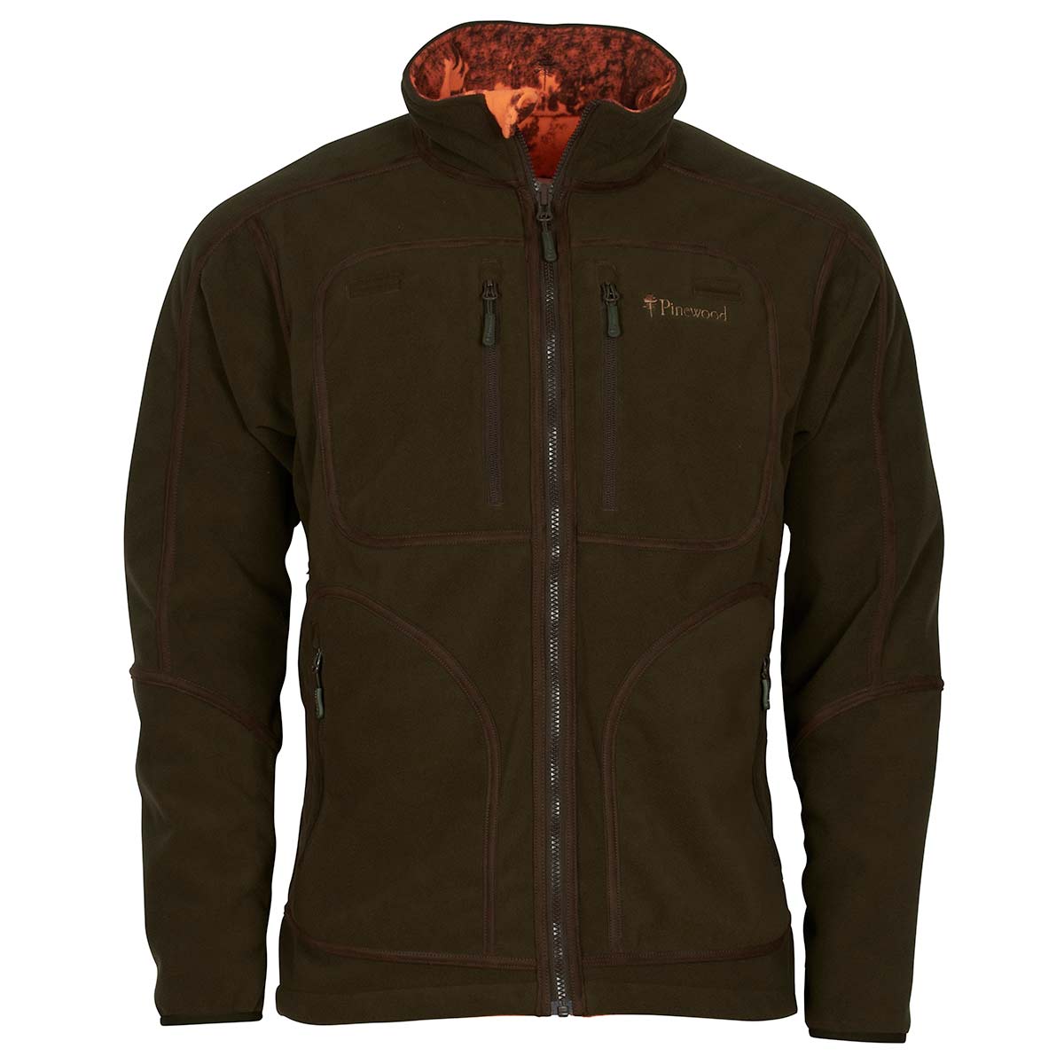 Pinewood Furudal Reversible Camou Fleece Jacket - Hunting Brown/Strata Blaze