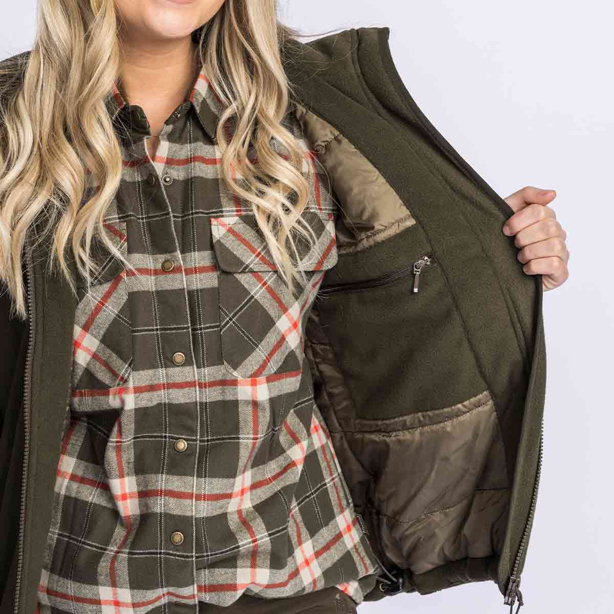 Pinewood Harriette Women's Padded Fleece Jacket - Interior Pocket