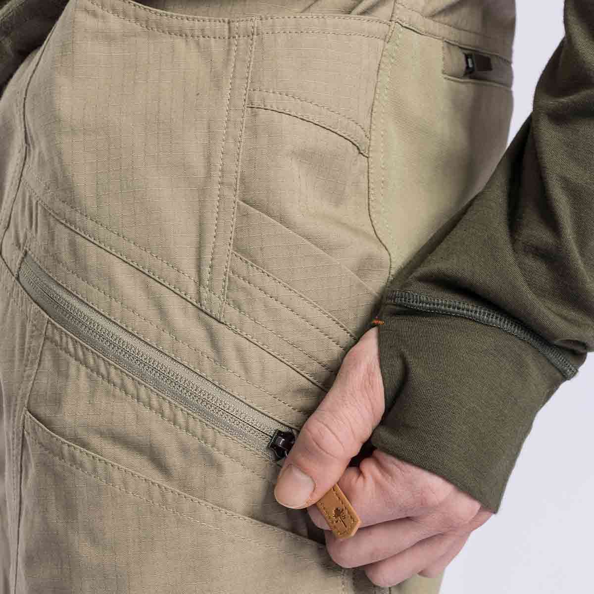 Pinewood Lappland Expert Trousers - Khaki - Zip Pocket