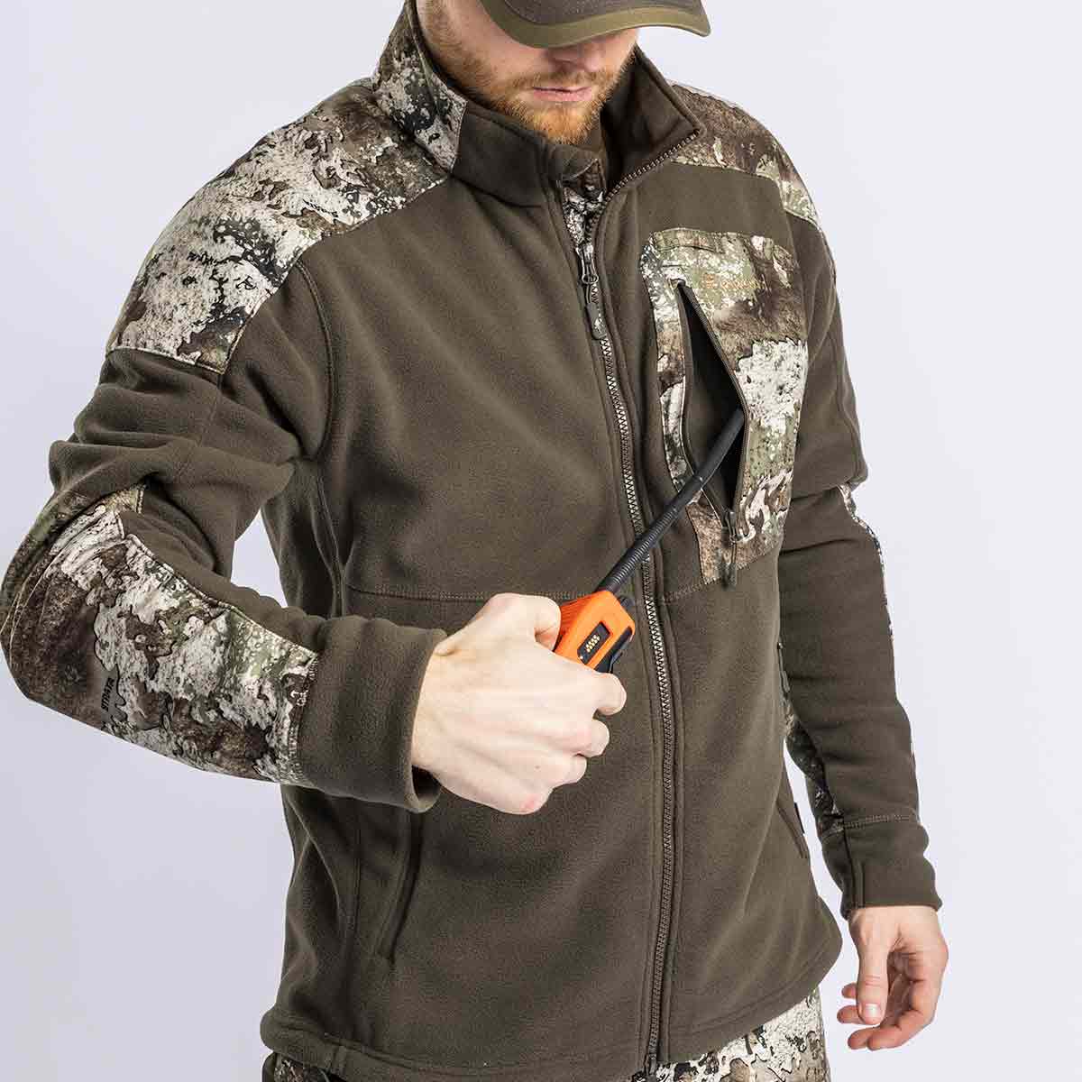 Pinewood Smaland Hunters Camou Fleece Jacket - Radio Pocket