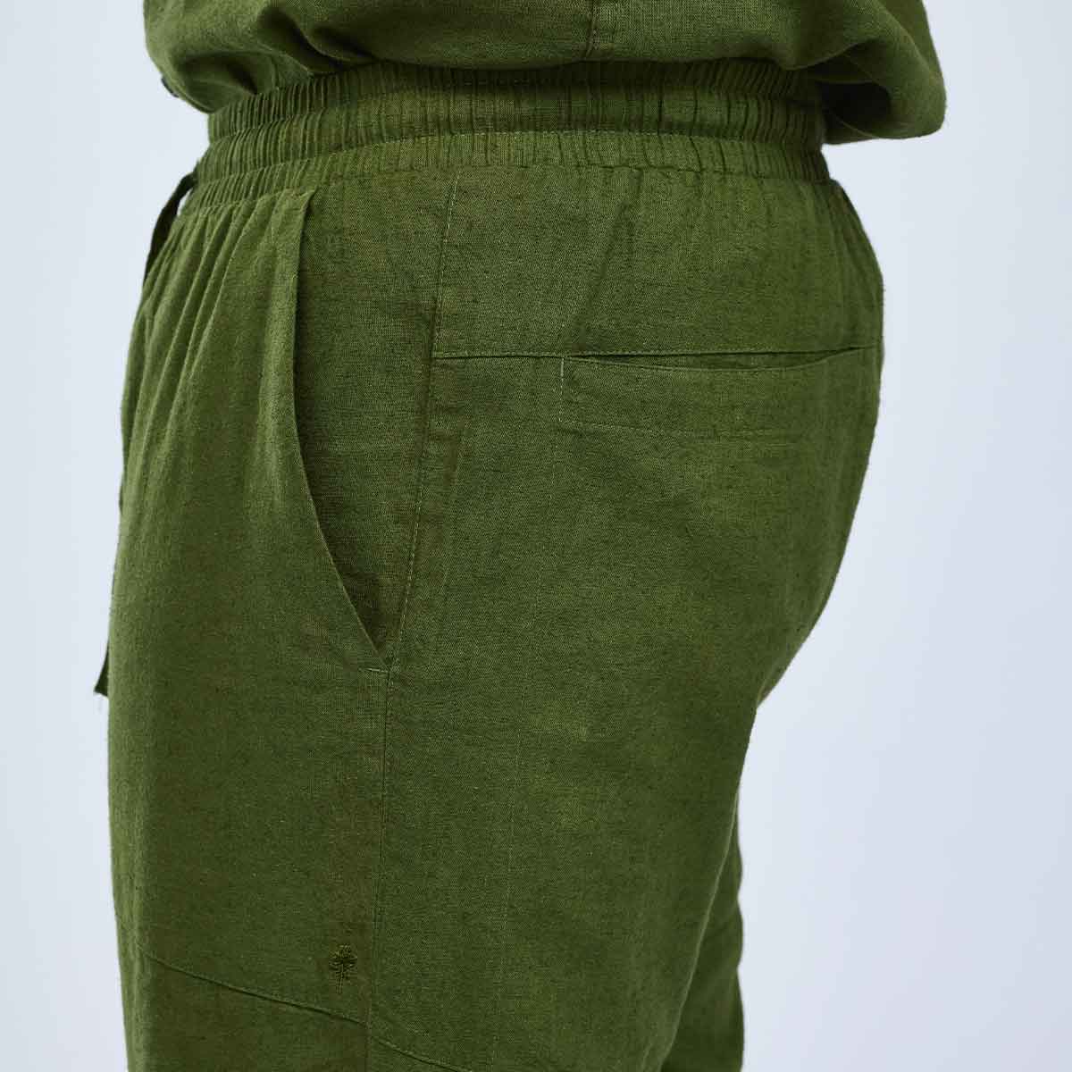 Pinewood Varnamo Insectsafe Hemp Mix Trousers - Pine Green - Pocket